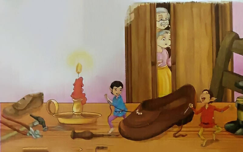 'ইঁদুর আর সাপের বন্ধুত্ব' ও 'মুচি আর দুই বামন' দুটি গল্প